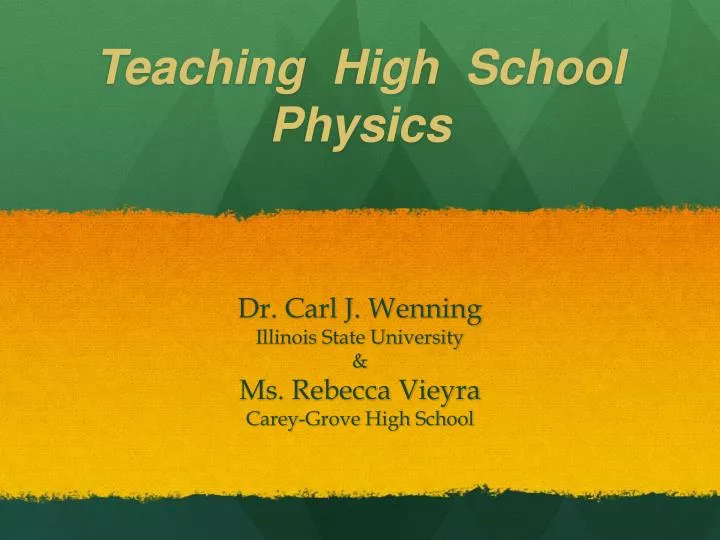 teaching high school physics n.
