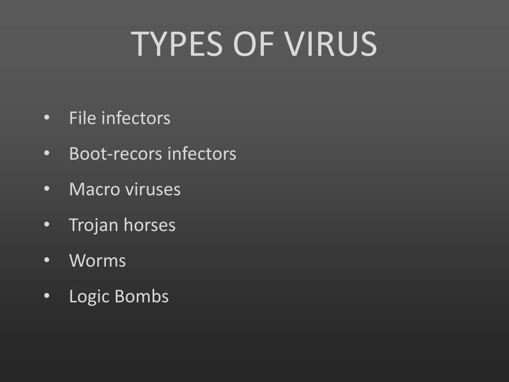 Types of viruses. Types of Computer viruses. 5 Types of viruses.