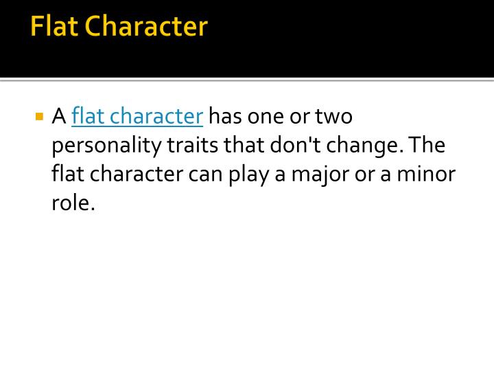 define flat character define flat character