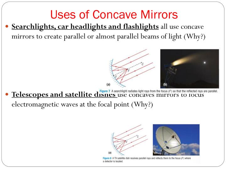 Ppt Reflection In Curved Mirrors Powerpoint Presentation Id 2099612 Uses Of Concave Mirrors Searchlights
