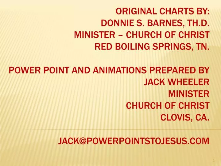 Ppt Introduction To The Point Presentation Id 2100238 Original Charts By Donnie S Barnes Th D Minister Church