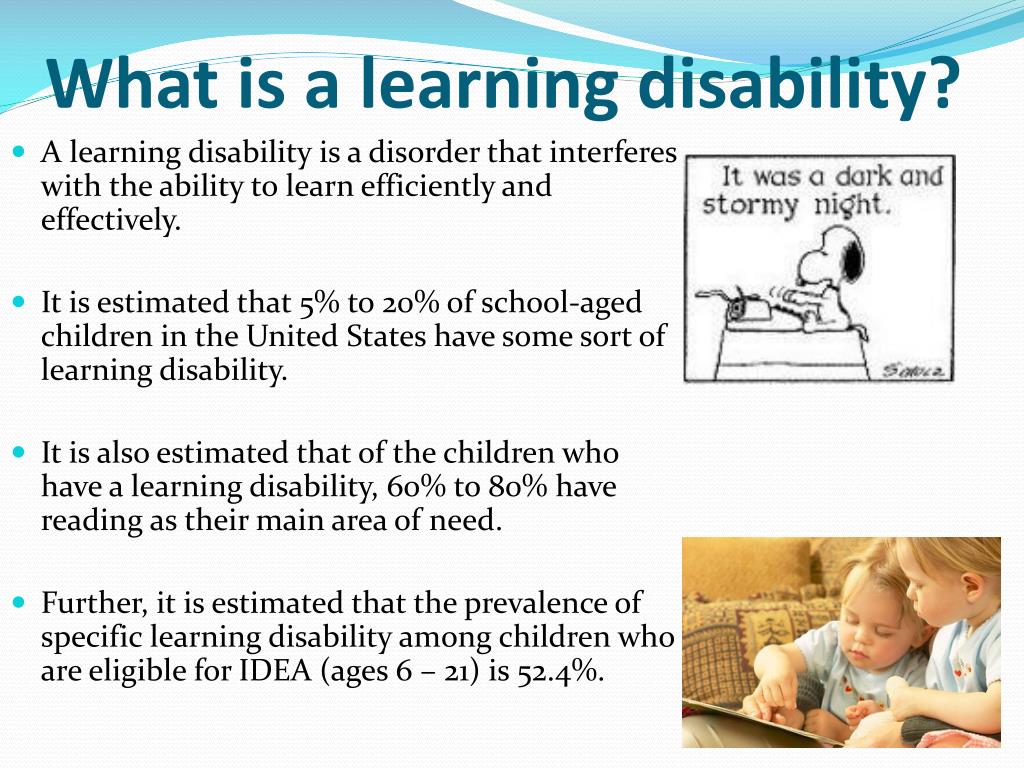 presentation of learning disabilities