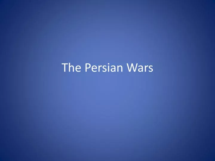 the persian wars n.