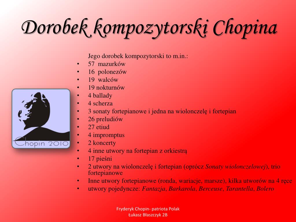 Podaj Nazwy Szkół Do Których Uczęszczał Chopin PPT - Fryderyk Chopin- patriota Polak PowerPoint Presentation, free