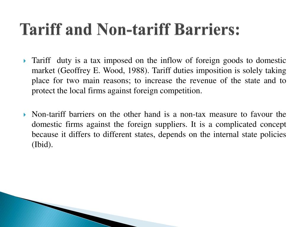 PPT - Tariff and Non-tariff Barriers: PowerPoint Presentation, free  download - ID:2102553