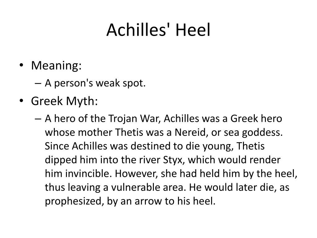 Achilles heel Meaning - YouTube