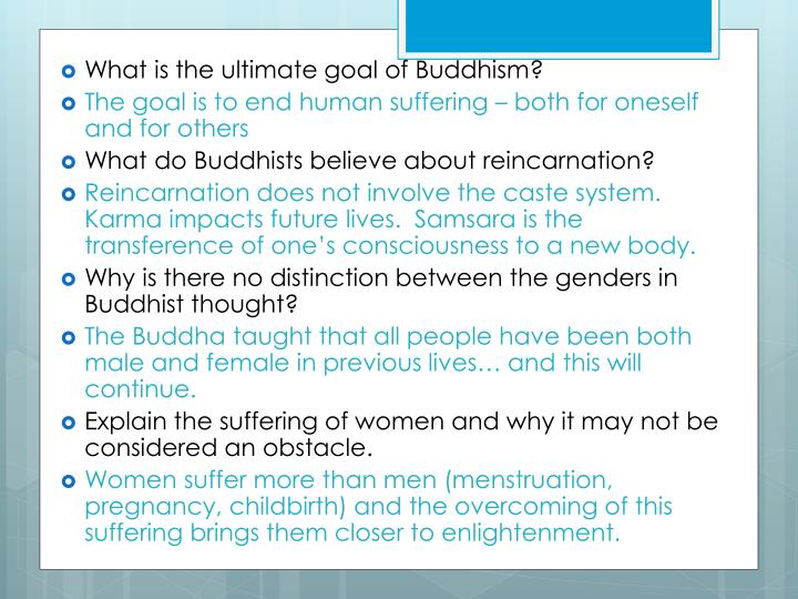 The Goal of Buddhism