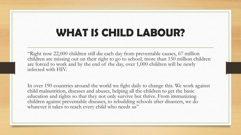 presentation on child labour definition