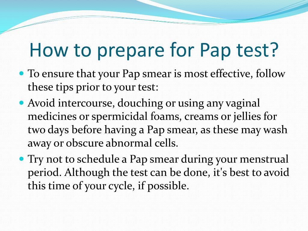 how to prepare for pap test l