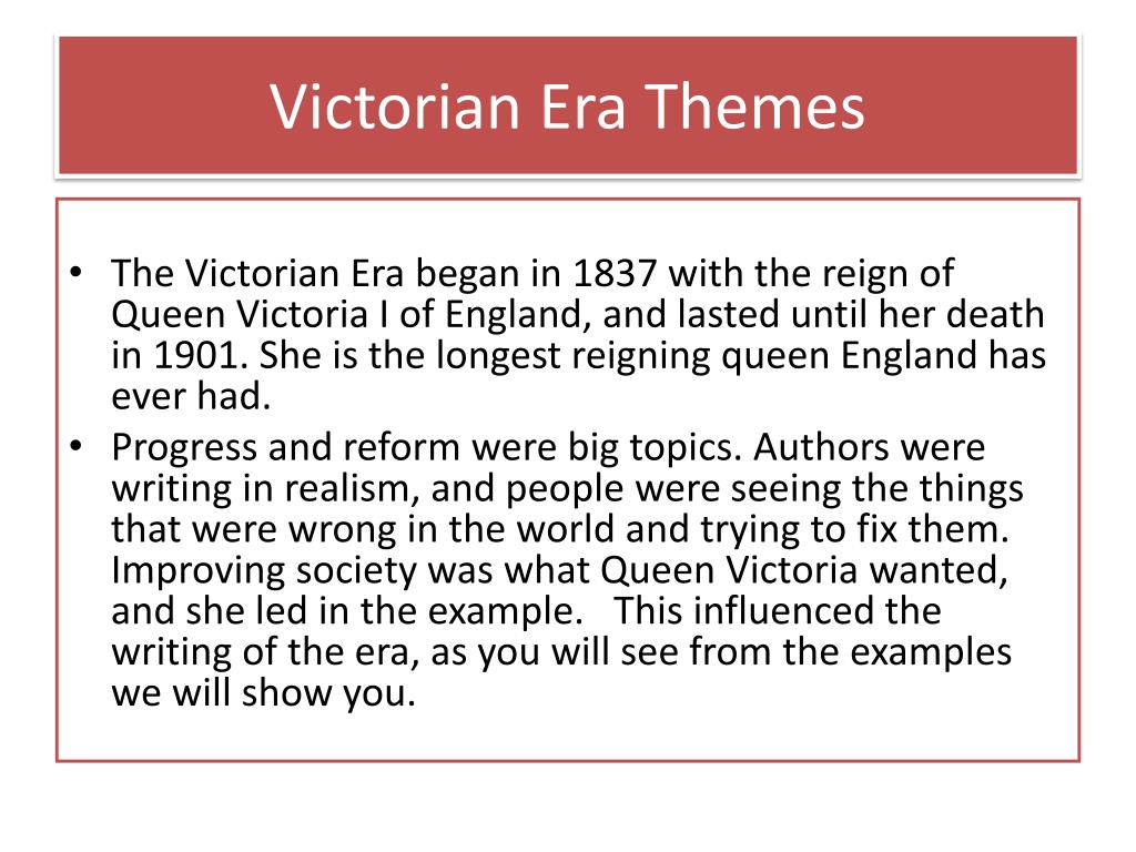 victorian era topics