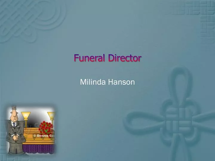 funeral director n.