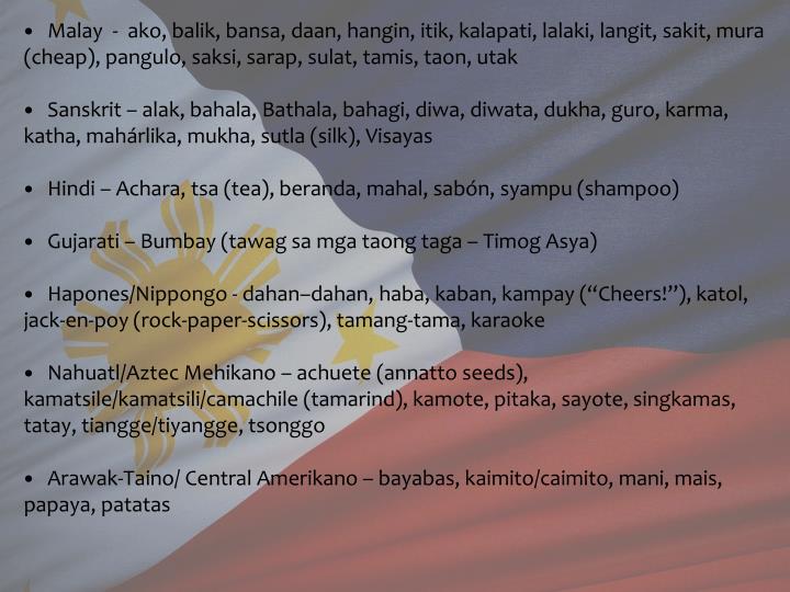 Pinagmulang Salita Ng Diwata PPT - A n g Wikang Pambansa PowerPoint Presentation - ID:2105613