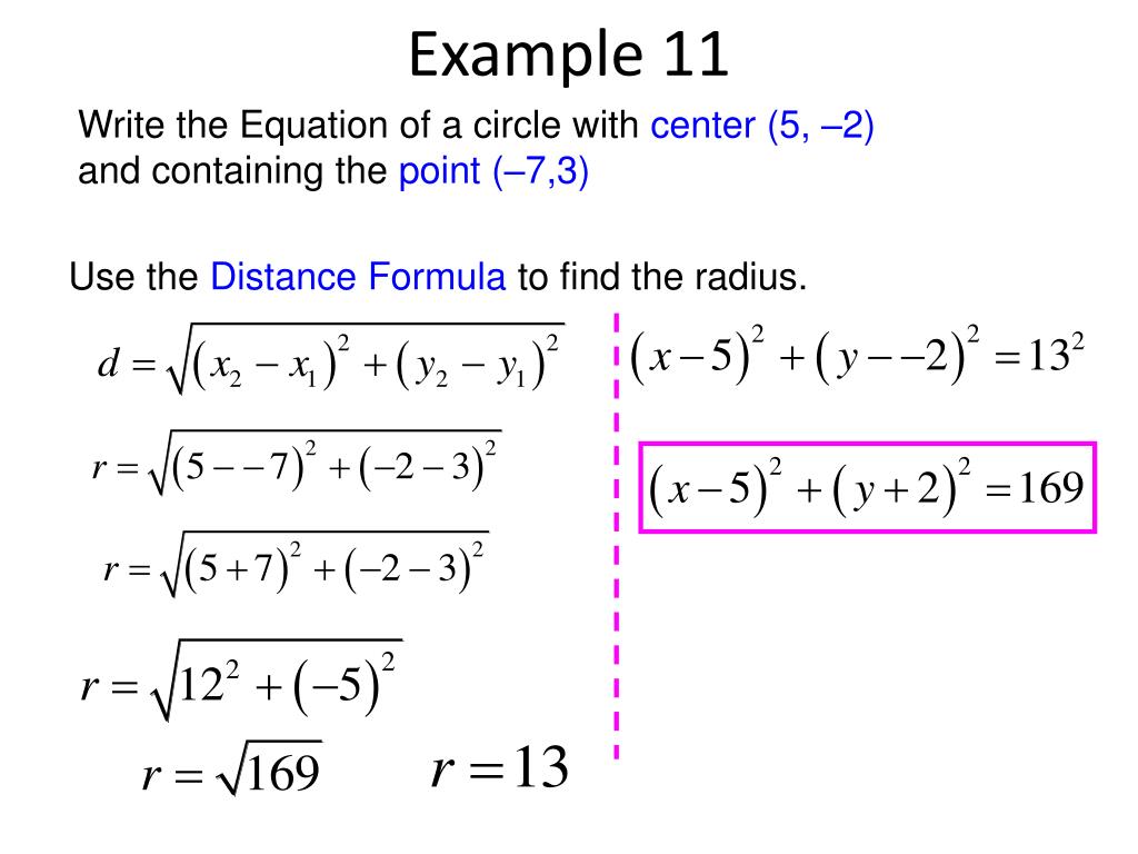 PPT - Circles Write an equation given points PowerPoint