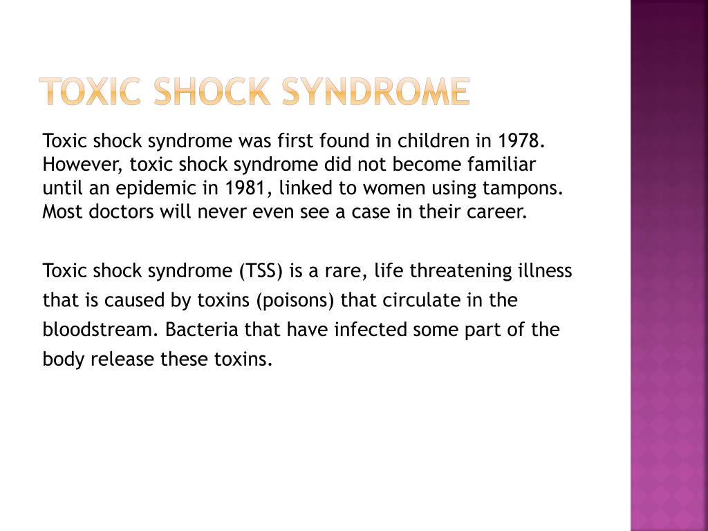 Toxic Shock Syndrome: Symptoms & Causes - Video & Lesson Transcript