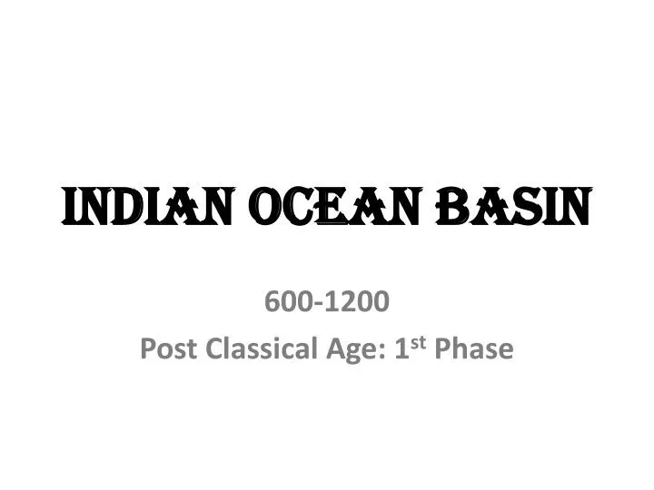 indian ocean basin n.