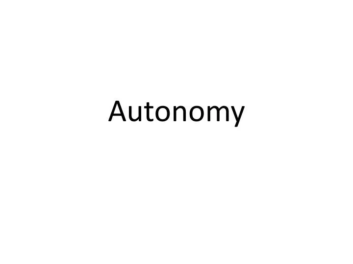 autonomy n.