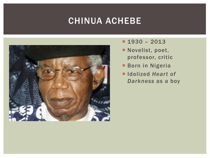 😂 Chinua achebe heart of darkness. Chinua Achebe's Image of Africa ...
