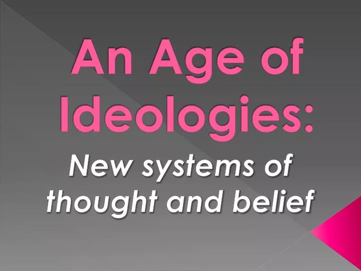 an age of ideologies n.