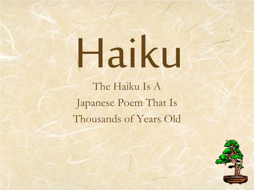 PPT - The Art of Japanese poetry PowerPoint Presentation, free download ...