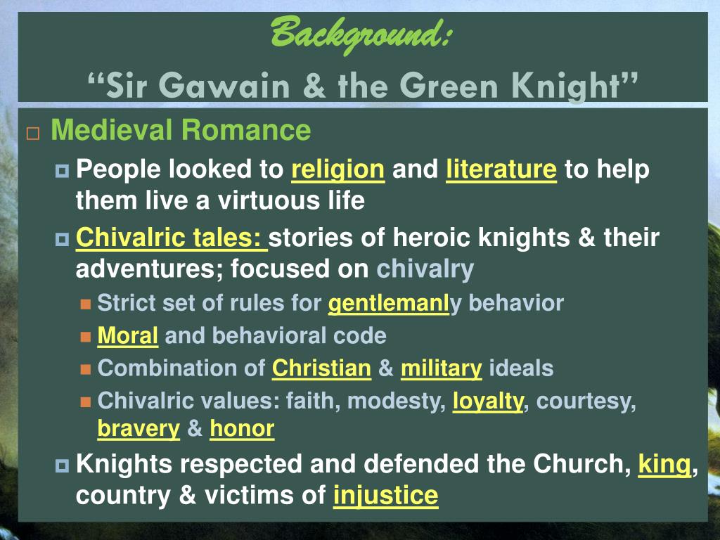 PPT - Background: “Sir Gawain & the Green Knight” PowerPoint ...