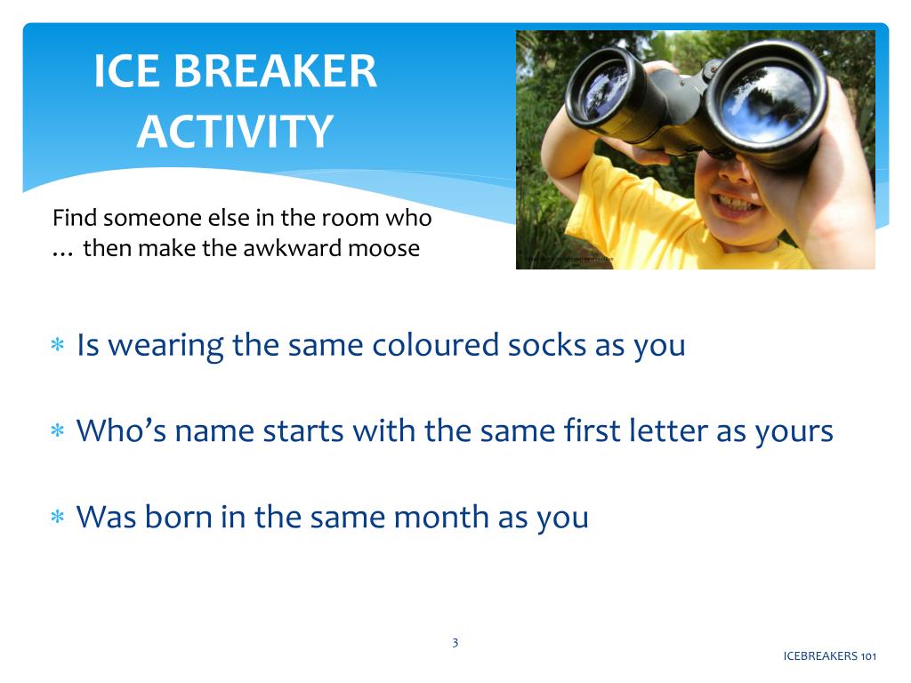 presentation icebreaker activities