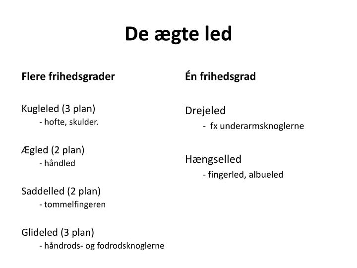 uægte led i kroppen uægte led i kroppen