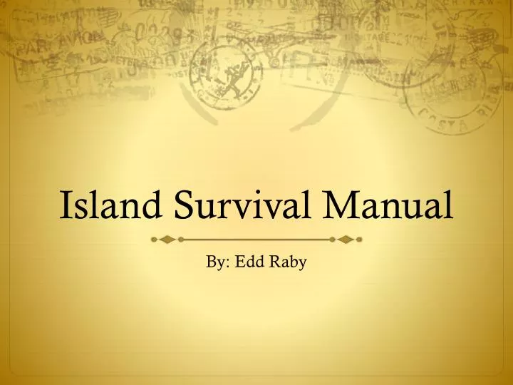 island survival manual n.