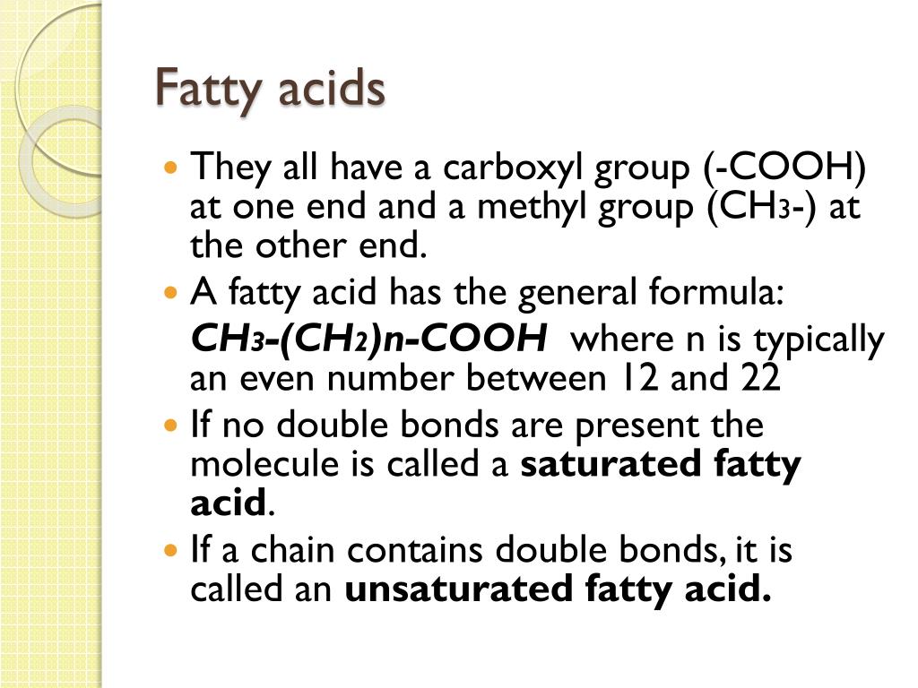 saturated fatty acid