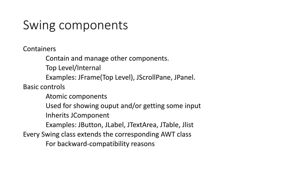 PPT Swing! Components and Images PowerPoint Presentation, free