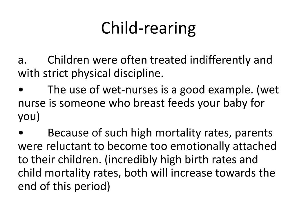 child rearing definition