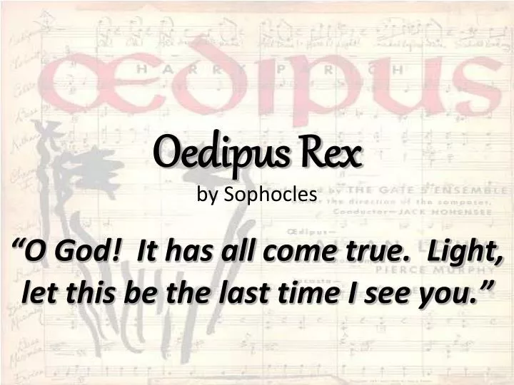 PPT - Oedipus Rex by Sophocles PowerPoint Presentation, free download ...