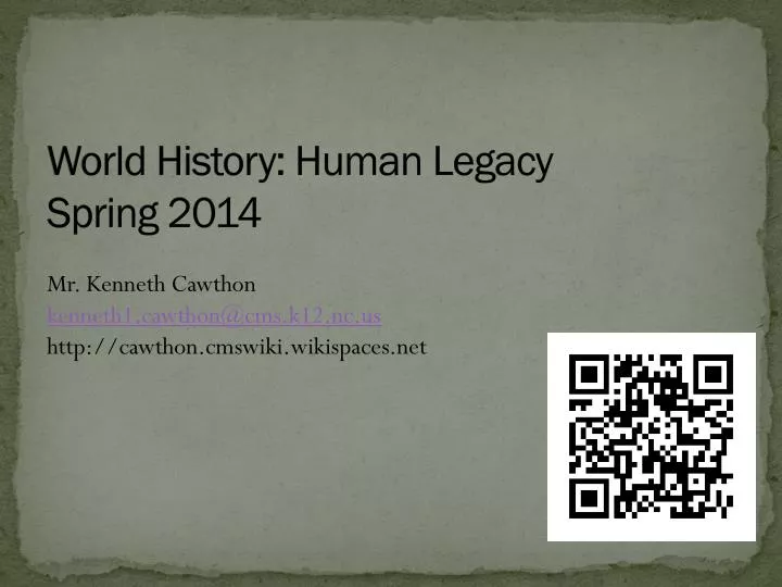 world history human legacy spring 2014 n.