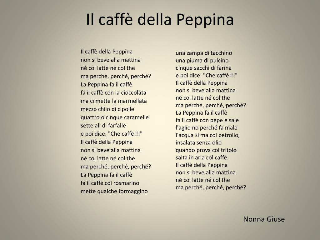 Piccolo Coro Dell Antoniano Il Caffè Della Peppina Testo