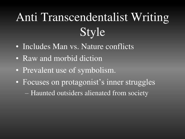 anti transcendentalist writers