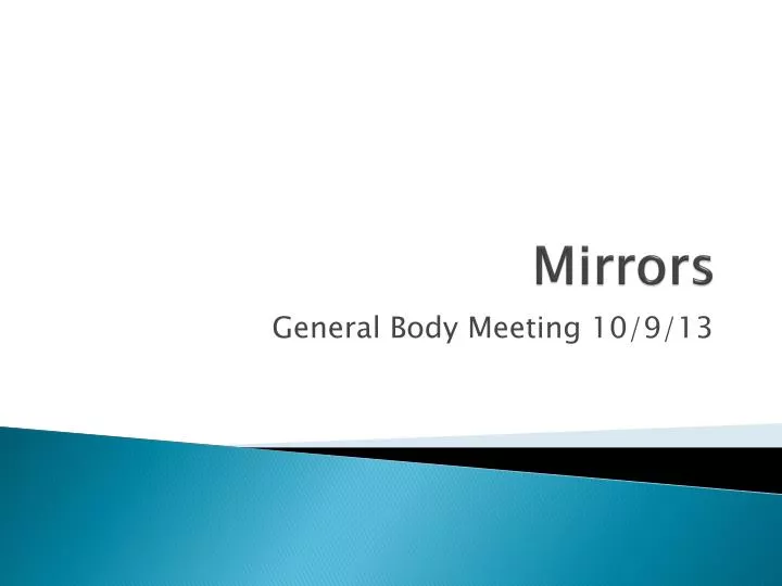 PPT Mirrors PowerPoint Presentation, free download ID2115080