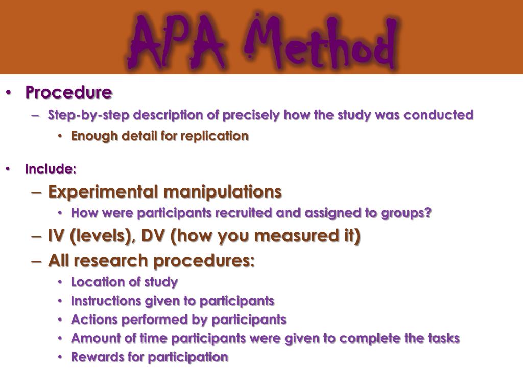 apa style in research methodology