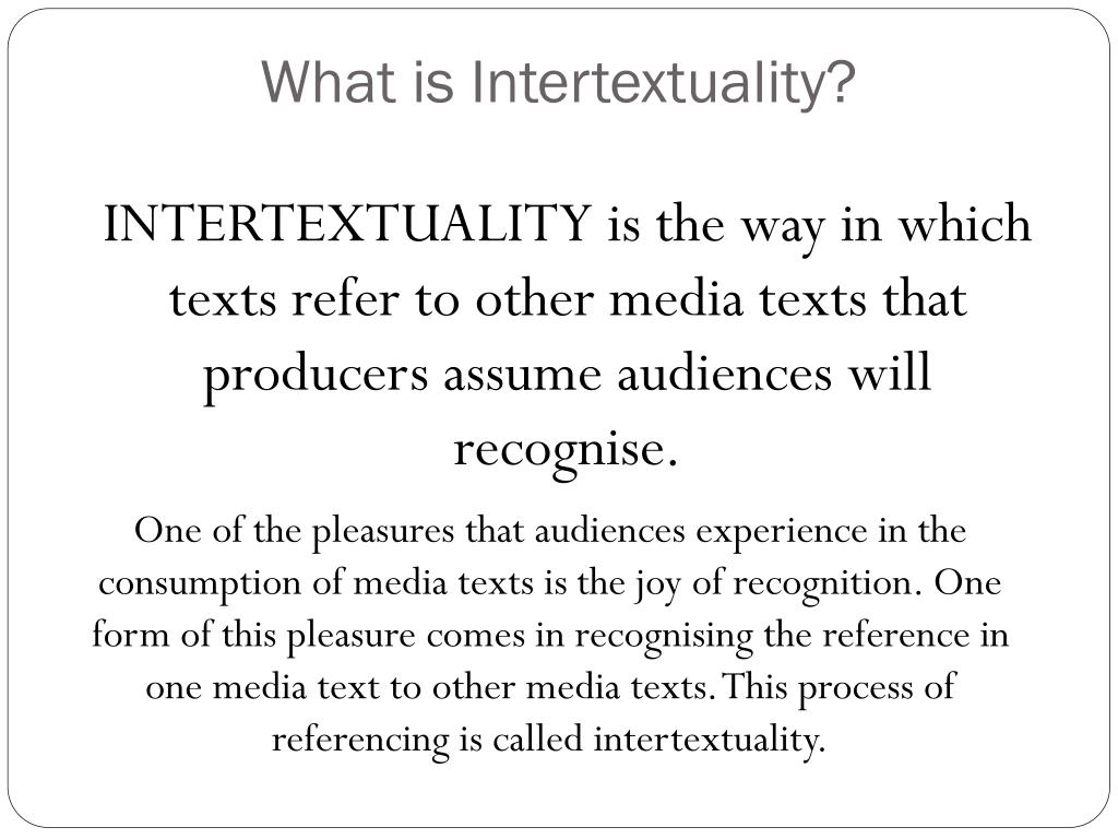 intertextuality creative writing ppt