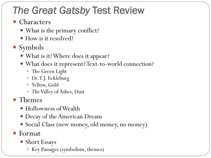 main conflict in the great gatsby