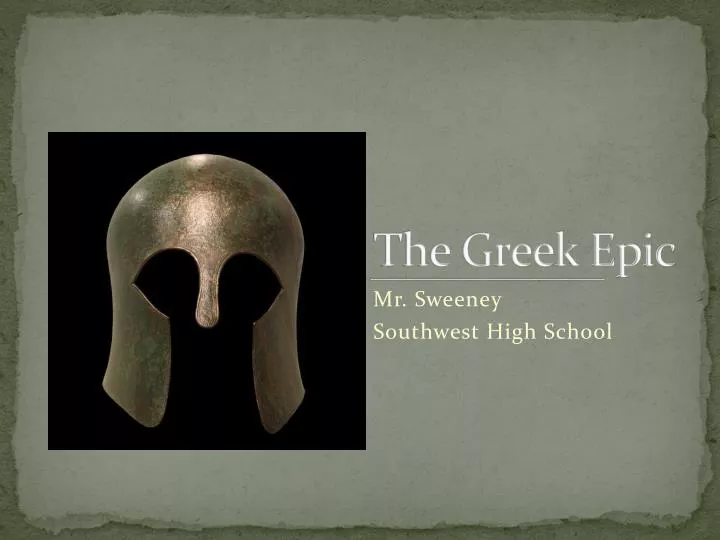 PPT The Greek Epic PowerPoint Presentation, free download ID2116566