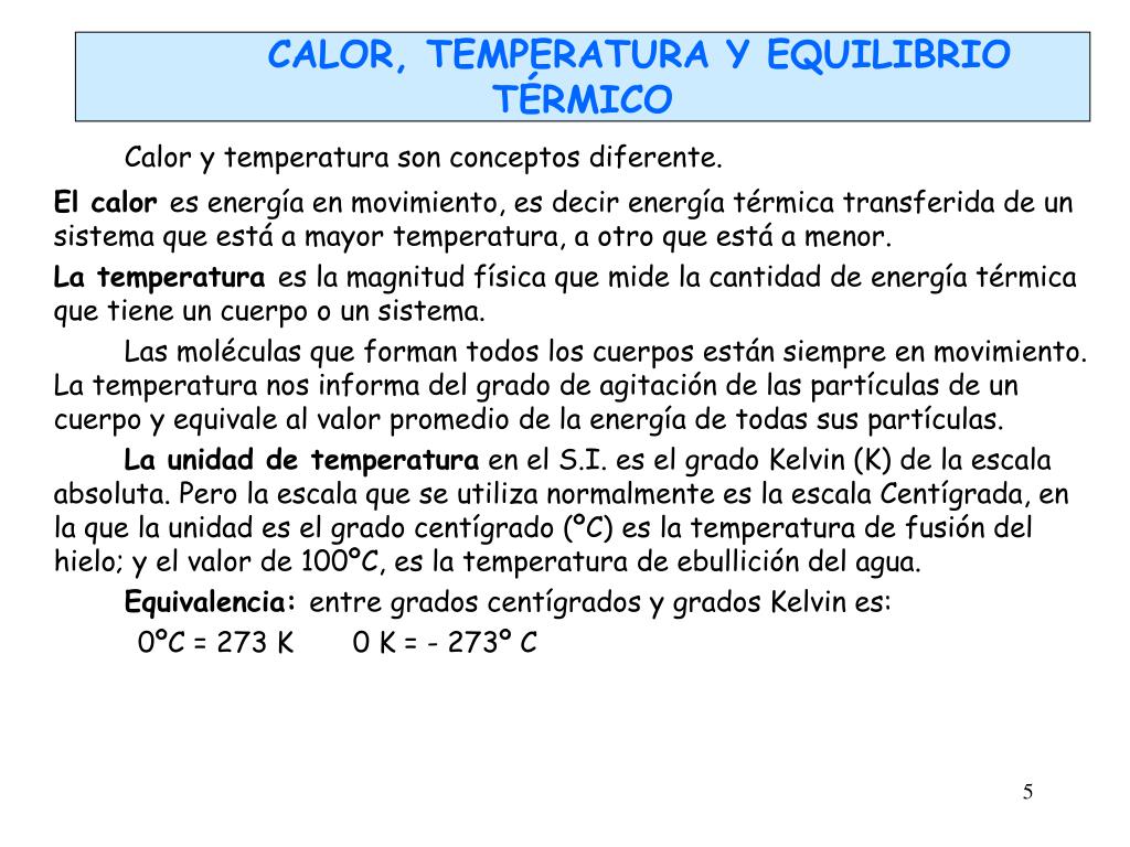 Ppt El Calor Y La Temperatura Powerpoint Presentation Free Download