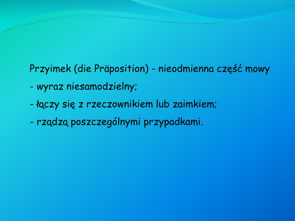 PPT - Przyimki łączące się z celownikiem i biernikiem . PowerPoint