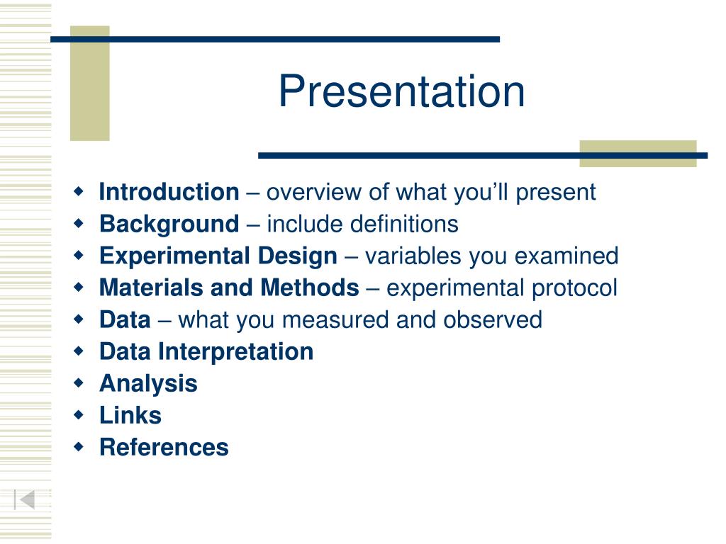 presentation in research example