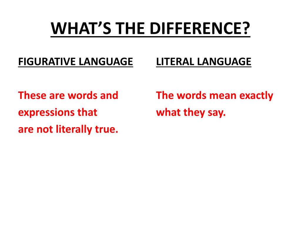Figurative Vs Literal Language Worksheet