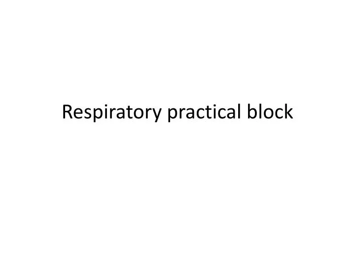 respiratory practical block n.