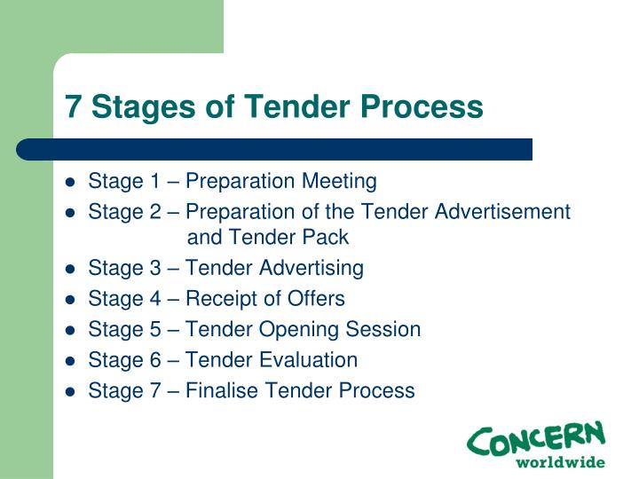 Single Stage Tendering Process