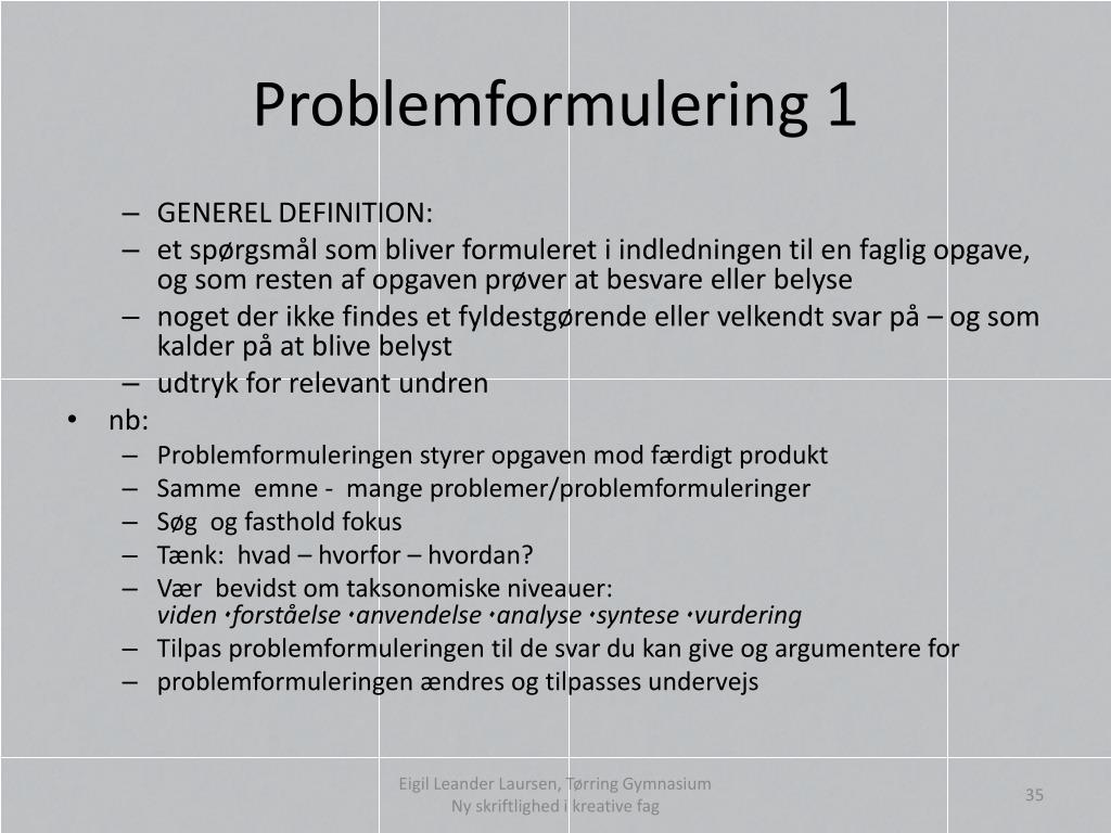 PPT - Ny skriftlighed i kreative fag PowerPoint Presentation, free ...