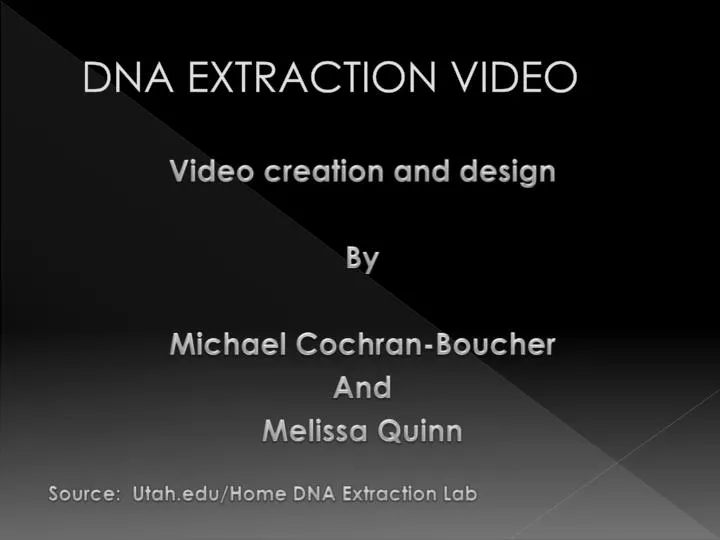 dna extraction video n.