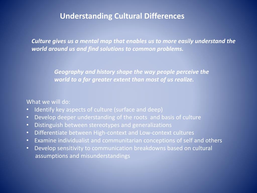 presentation on cultural differences