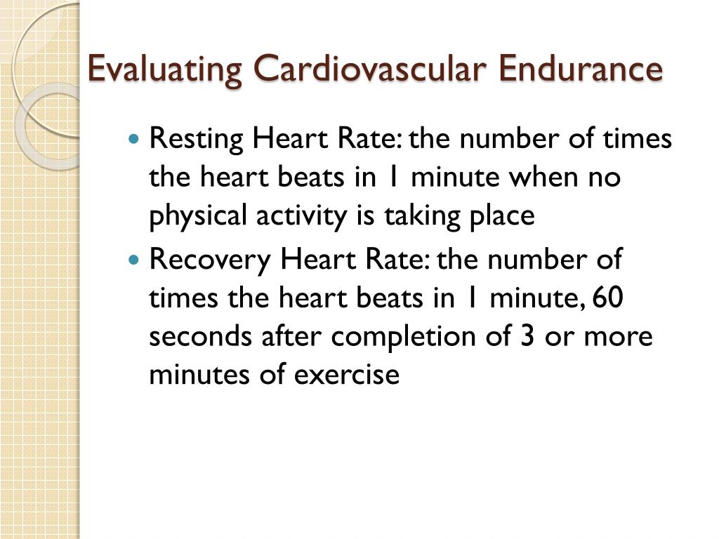 cardiovascular endurance tests