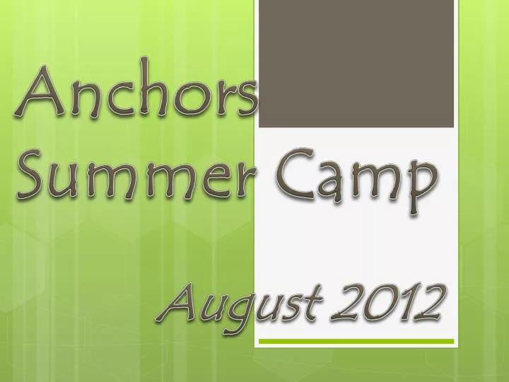 anchors summer camp n.